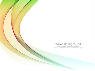 Stylish elegant colorful wave background