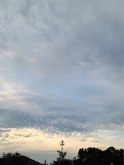 sunset in the clouds