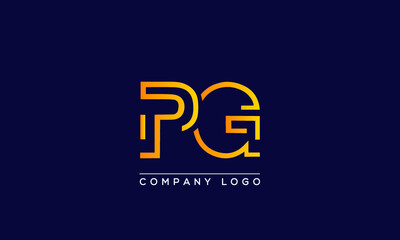 Creative letters PG Logo Design Vector Template. Initial Letters PG Logo Design	