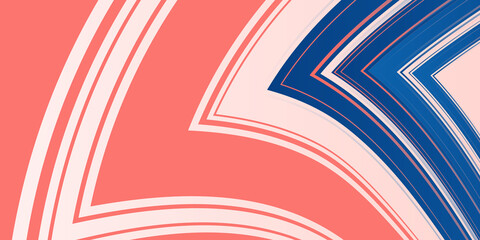 Fototapeta premium Modern simple abstract red blue presentation background with curve wave lines texture pattern