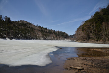 Freezing lake in Japan, Suganuma - 367135298