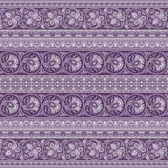 Abstract ethnic floral pattern, vector background