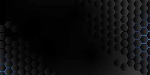 Hexagonal abstract metal background with white copy space for presentation design templates