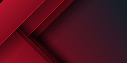 Vector abstract background - modern concept of red paper art style, banner. Vector illustration design for presentation, banner, cover, web, flyer, card, poster, game, texture, slide, magazine