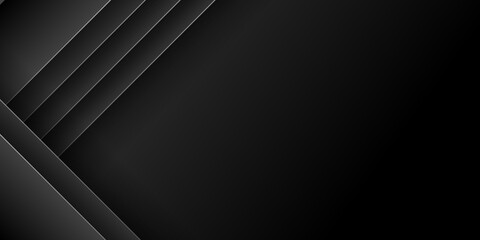 Obraz premium Modern black abstract presentation background. Vector illustration design for presentation, banner, cover, web, flyer, card, poster, wallpaper, texture, slide, magazine, and powerpoint.