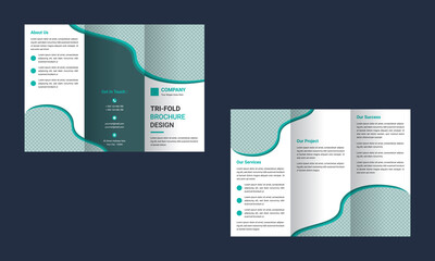 Brochure Design, Business Tri Fold Brochure Design Template Vector Illustration.