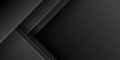 Modern abstract black 3d banner background for presentation and social media post stories
