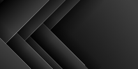 Modern abstract black 3d banner background for presentation and social media post stories