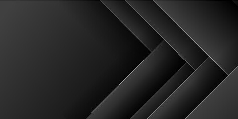 Black metal abstract background with shadow 3D overlap layers for presentation design templates