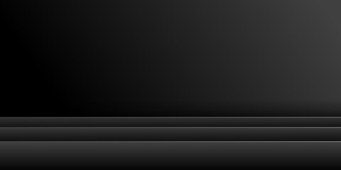 Black presentation background with 3d overlap layers