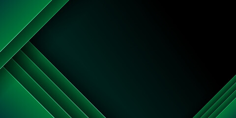Black and green modern material design, vector abstract widescreen background