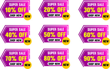 Sale banner template design, super sale special offer. end of season special offer banner. vector illustration.
