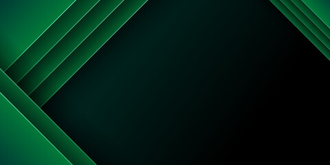 Abstract vector luxury green line speed on black with square banner white frame template design modern background illustration.