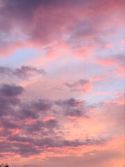 sunset in the sky