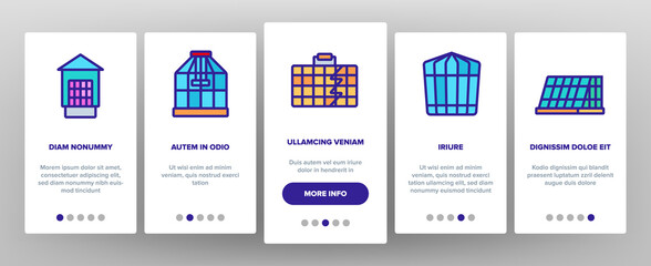 Cage Domestic Animal Onboarding Mobile App Page Screen Vector. Bird Or Parrot Cage And For Transportation Dog Puppy Or Cat Pet Equipment Illustrations