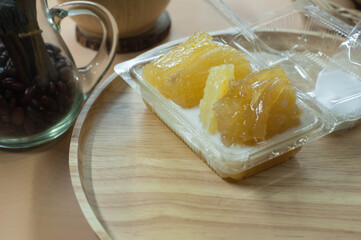 Tapioca in syrup with coconut milk (Local Thai dessert )
