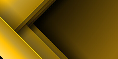 Modern gold black arrow for wide banner background