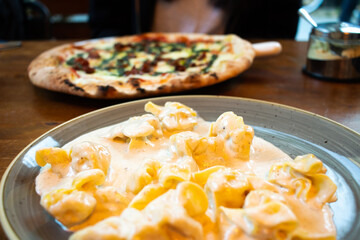 restaurant food dishes on a table 