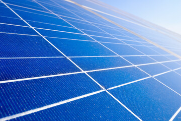 Close-up of silicon texture from photovoltaic solar panels.