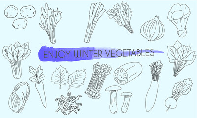 Vegetables various line set