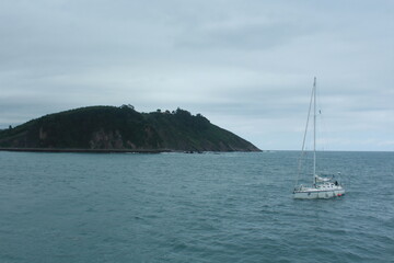 Fototapeta premium boats on the lake in Ribadesella (Asturias, Spain)