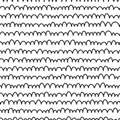 Vector seamless background with hand-drawn scrollwork strokes. Cute fabric pattern