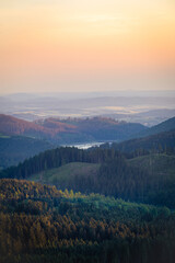 Sonnenuntergang im Harz, Clausthal Zellerfeld, National Park Harz
