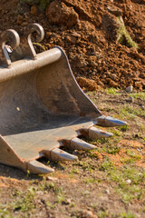 excavator bucket construction work photography