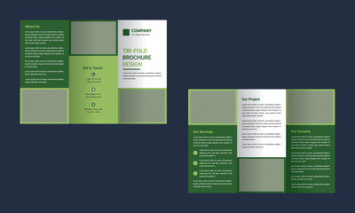 Tri-Fold Brochure, Corporate And business Brochure Design Vector Template.