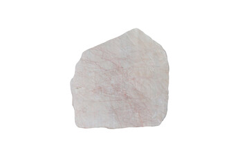 pink marble rock isolated on a white background.