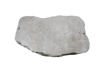 black marble rock isolated on a white background.