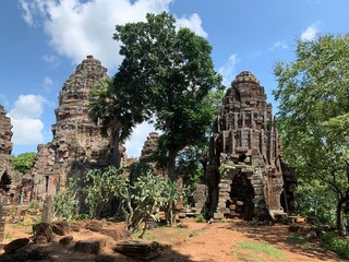 Fototapeta na wymiar Temple Banan à Battambang, Cambodge