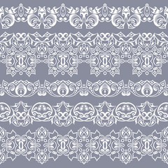 Abstract ethnic nature seamless line art stripes