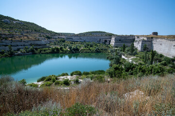 The Inkerman limestone quarry. The historic site in Crimea