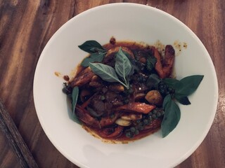 Crevettes au poivre de kampot, plat cambodgien