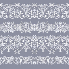 Abstract ethnic nature seamless line art stripes