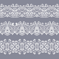 Fototapeta premium Abstract ethnic nature seamless line art stripes