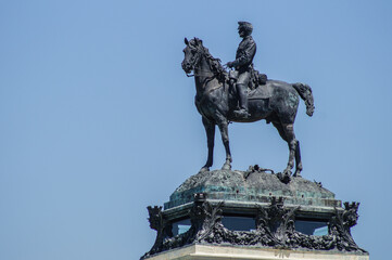 Sculture of a king in a horse