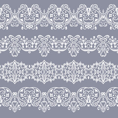 Abstract ethnic nature seamless line art stripes