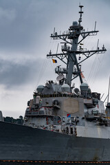 Fototapeta premium アメリカ海軍のイージス駆逐艦の艦橋