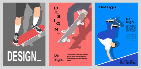 skateboard illustration design. perfect use for posters, backgrounds, etc. © El_bekti