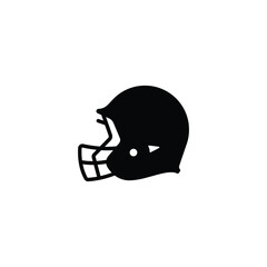 American football helmet icon isolated on white background