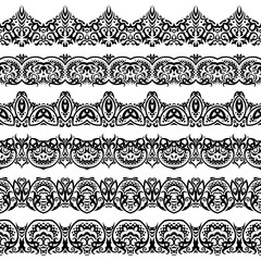 Abstract ethnic nature seamless line art stripes