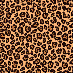 Fototapeta na wymiar Animal print, leopard texture. Endless texture for fabric and paper print, scrapbooking. Wild cat african safari design.