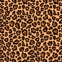 Animal print, leopard texture. Endless texture for fabric and paper print, scrapbooking. Wild cat african safari design.