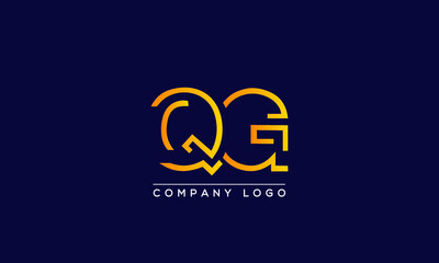 Creative letters QG or GQ Logo Design Vector Template. Initial Letters QG Logo Design	
