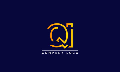 Creative letters QI or IQ Logo Design Vector Template. Initial Letters QI Logo Design	