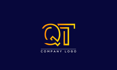 Creative letters QT or TQ Logo Design Vector Template. Initial Letters QT Logo Design	