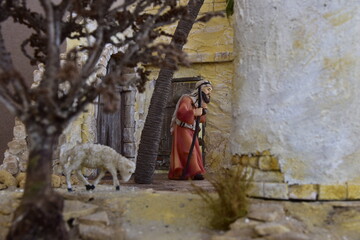orientalische Krippe, Krippe, Weihnachtskrippe, Jesus, Christentum, heilige Nacht, Josef und Maria,...