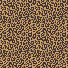 Vector seamless background. Animal leopard print pattern